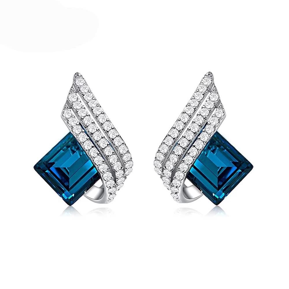 Ожерелье с подвеской из платины и кристаллами «Крылья ангела» Подарочный комплект для женщин и девочек