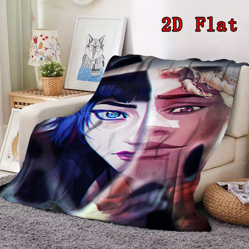 Arcane 2D Flat Pattern Flannel Blanket High quality All Seasons Warmth and Comfort Perfect for Christmas Gifts.SMT0917052