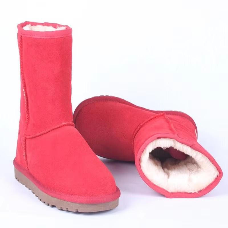 Женская обувь из натуральной кожи 2025 Новое поступление Зима Mujer Botas Женские ботинки Снежные ботинки Ботинки с толстым плюшем Женская обувь Теплая обувь