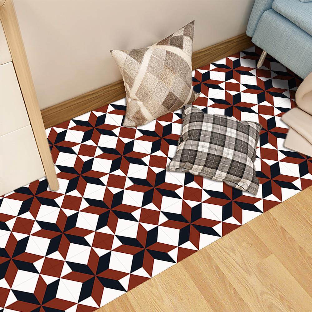 10 шт., современные геометрические бесшовные плитки, наклейки на стену для пола, обои для ремонта кухни и дома, Нескользящие износостойкие художественные наклейки на стены