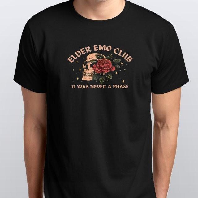 Elder Emo Culb Mens Unisex T-SHIRT S M L XL XXL 3 4 XL colours Black