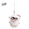 Soft Curly Plush Charm Sheep Doll Pendant for Bags And Keys Stuffed Animal Keychain Playful Bag Ornament with Bow Glasses Accessories Cute