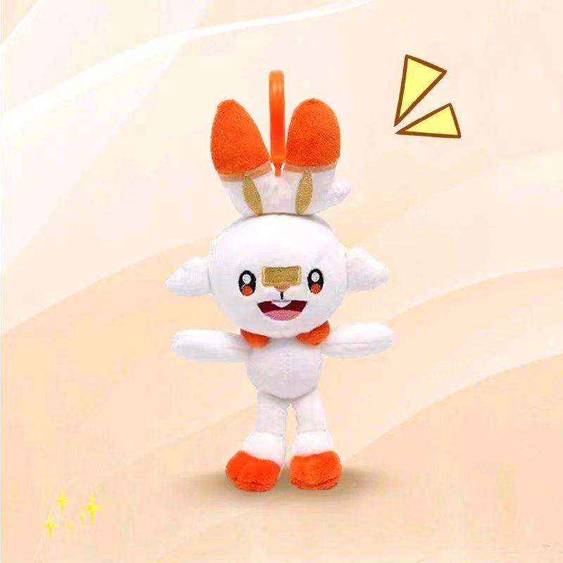 Оригинальная Плюшевая Игрушка Покемон Скорбанни Каваи Брелок Подвеска для Рюкзака Брелок Модель Кукла Подарки на День Рождения Рождество для Детей