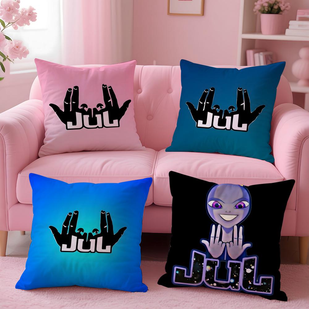 JUL rapper Cushion Cover Pillow Case Soft Friendly Fabric Concealed Zipper