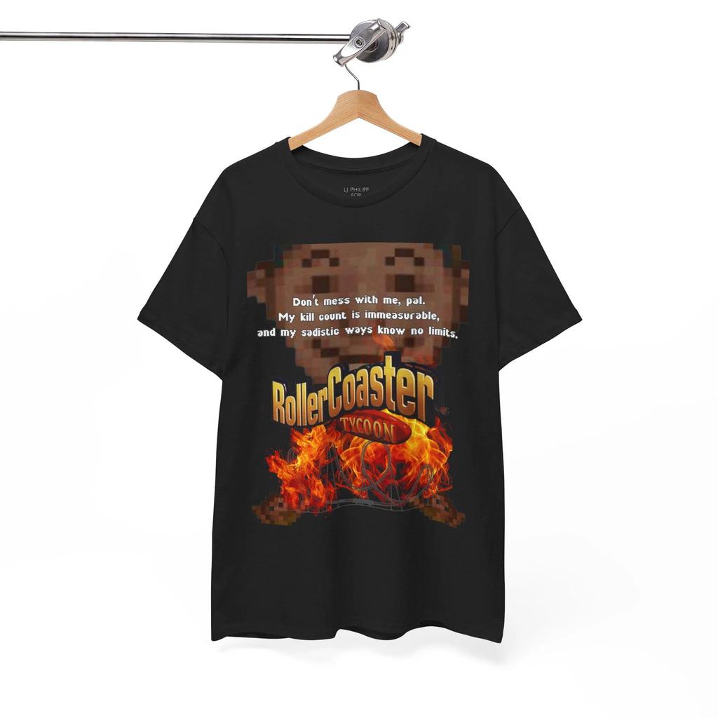 Funny Crazy Roller Coaster Tycoon T-shirt A Casual and Comfortable T-shirt for Both Men and Women in A Game Theme Park