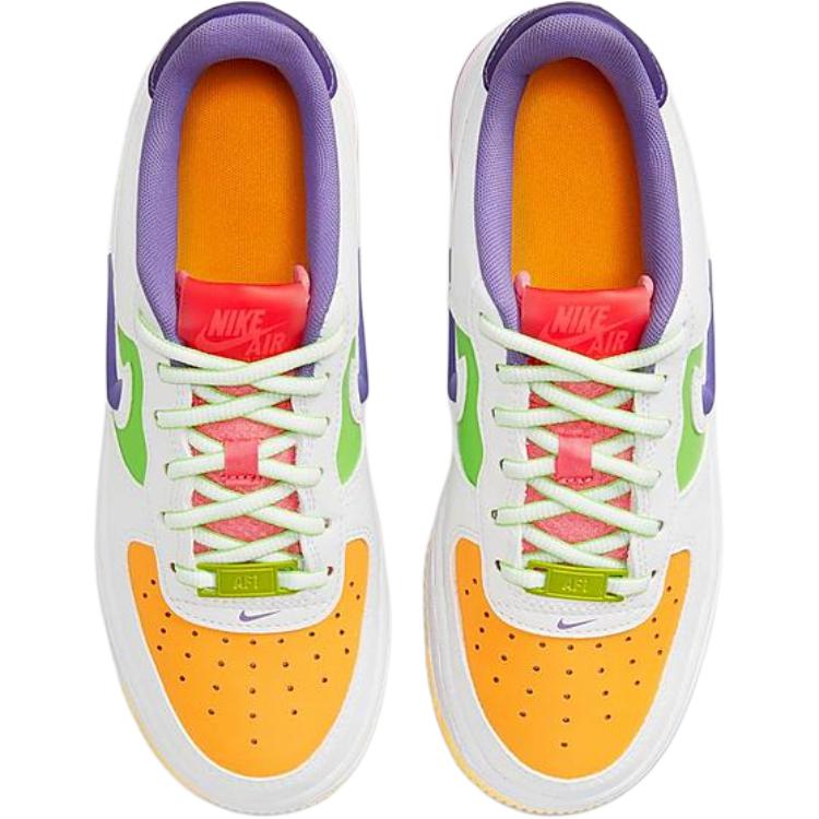 Nike Кроссовки Air Force 1 LV8 GS Fruit Colors для детей Белый Космический-Фиолетовый Солнечный циферблат FD1035-100