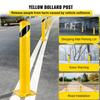 Safety Bollard, 42 Inch Height Bollard Post, 5.5 Inch Diameter Steel Pipe Safety Bollard Post, Yellow Steel Bollard, Steel Safety Bollard with 8