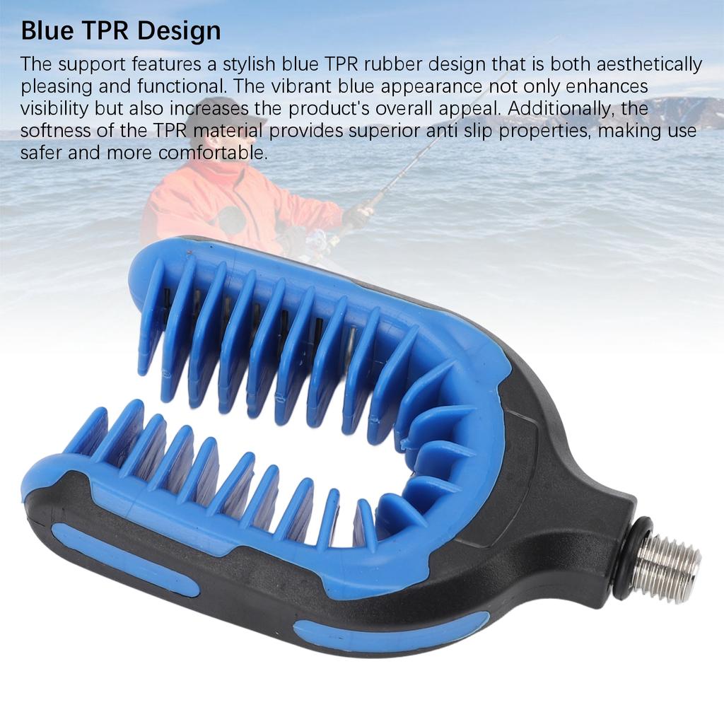 Fishing Rod Rest Holder Silicone Fishing Rod Rest Holder Blue  Wrapped Bracket 8/3 Thread Fishing Tackle Accessories