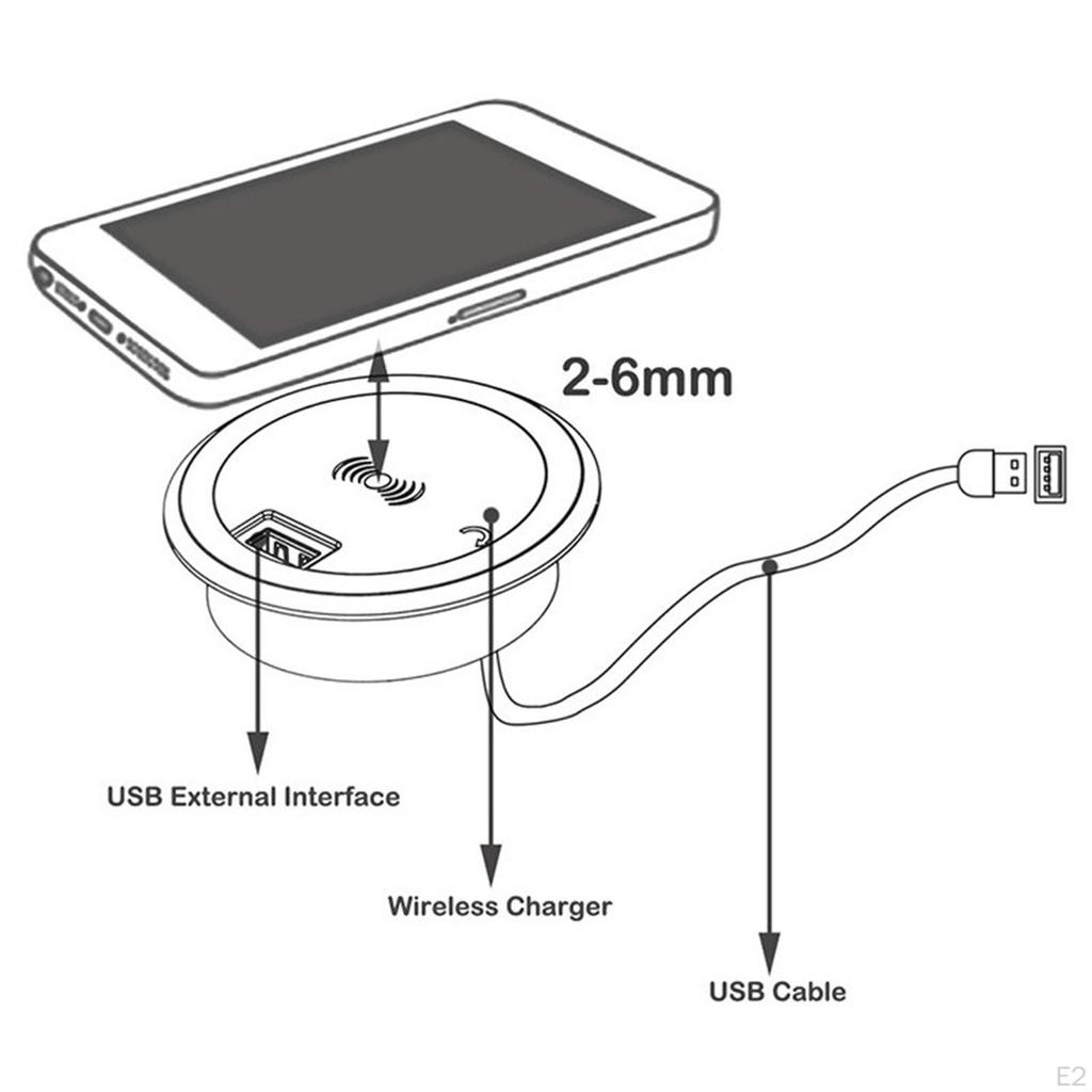 Встроенное зарядное устройство Скрытая зарядная база 15 Вт USB зарядка Быстрая зарядка для мобильных телефонов