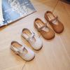 Girls Leather Shoes British Style Children Performance Shoes Simple Soft Sole Kids Flats Princess Shoes Solid Color 2024 New