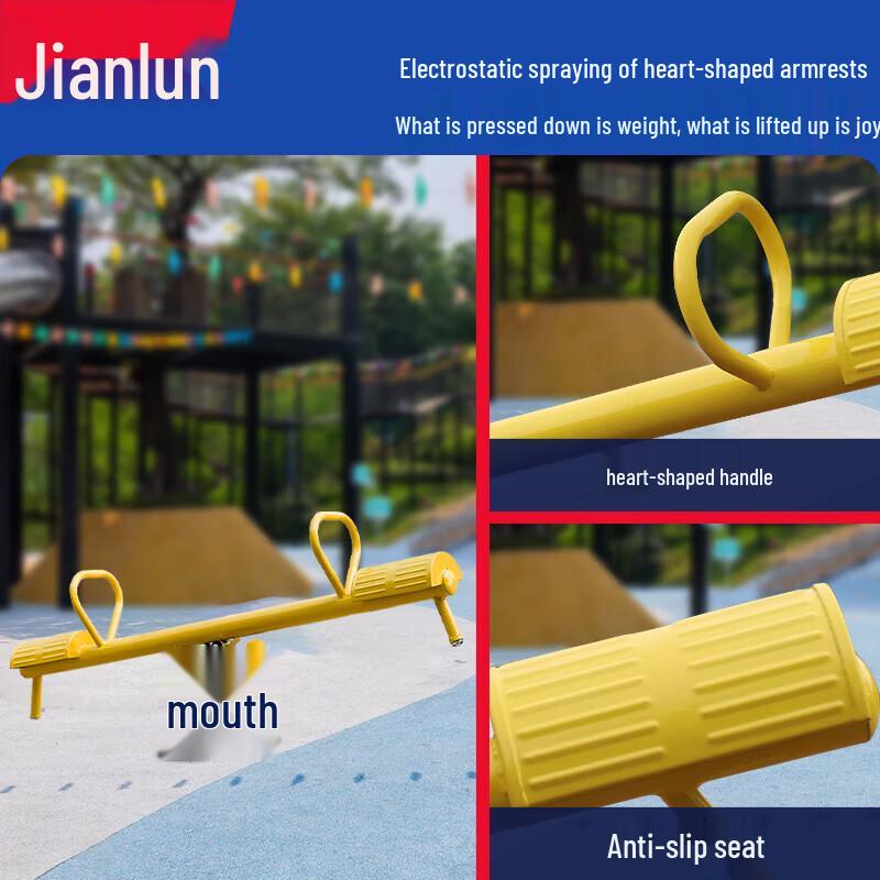 JEEANLEAN Outdoor Double Column Seesaw