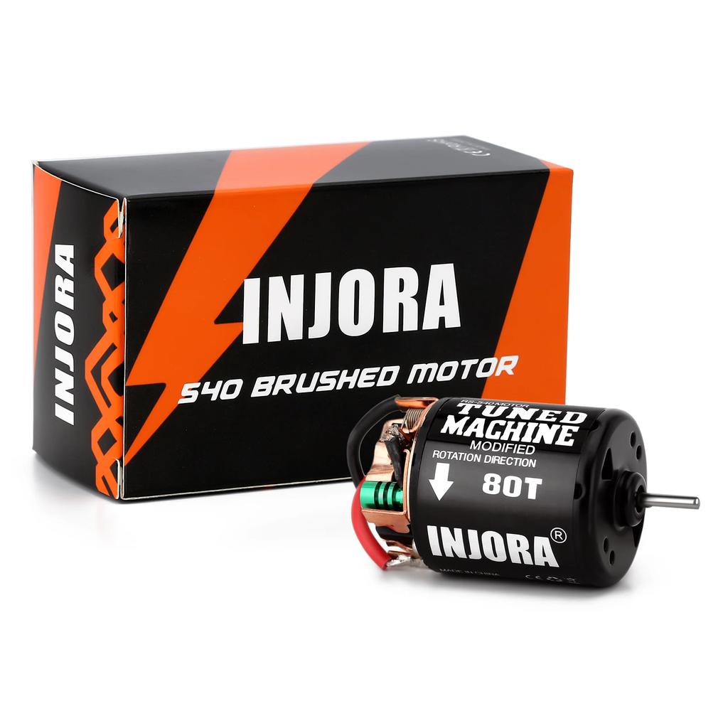 INJORA 540 Коллекторный Двигатель Водонепроницаемый 13T 21T 35T 45T 55T 80T для 1:10 Радиоуправляемых Машинок Трагги Axial SCX10 AXI03007 90046 Redcat Gen8