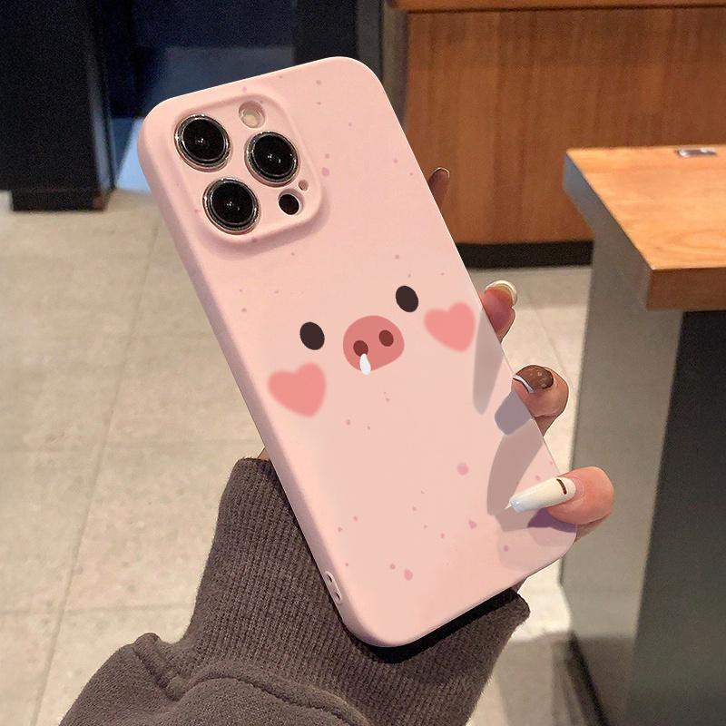 Розовая свинка, противоударный чехол для iPhone 17 16 15 14 13 12 11 Pro/Max/Plus, противоударная задняя крышка