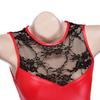 Женское соблазнительное мини-платье-бандаж bodycon с сексуальными кружевными деталями и эластичной искусственной кожей