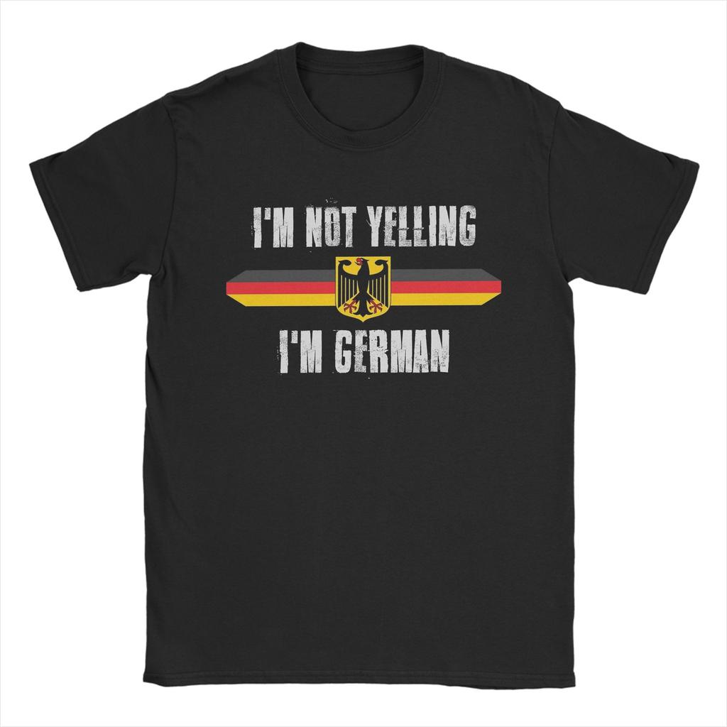 Мужские футболки Германия Deutschland Немецкий флаг Забавные Чистый хлопок Футболки с коротким рукавом Футболка Круглый вырез Одежда Уникальные