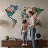 Wooden World Map 3D XXL Multicolor 181 x 100 cm Wooden Puzzle