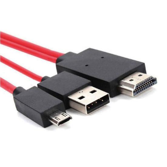 Micro USB 11pin Cable 1080 HD-Compatible To HDMI-compatible TV Adapter Cable Plug And