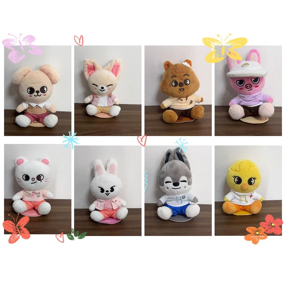New K-Pop Stray Kids Skzoo Cute Cartoon Plush Toy Plush Doll Sitting Bangchan Felix Plush Doll Surrounding Birthday Gift