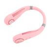 Silent & Portable Bladeless Neck Fan, Rechargeable & Efficient, for Men & Women, Perfect for Hot Weather Activities (Pink)