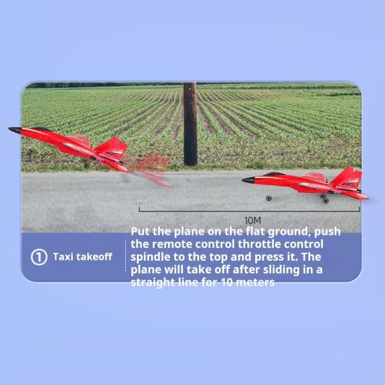 Remote Control Foam Airplane Toy Fixed Wing Beginner Plane with LED Light