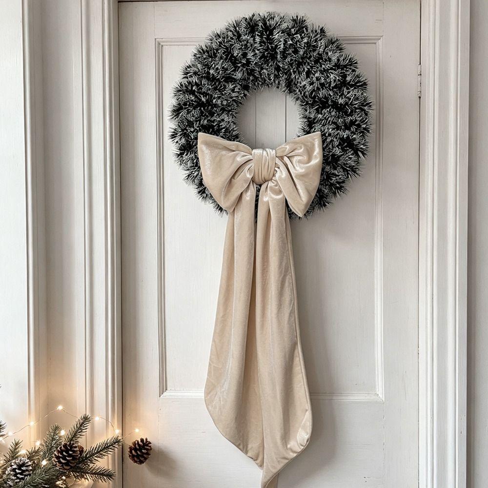 Velvet Christmas Wreath Ribbons 209cm Long Decorative Sash Christmas Decoration