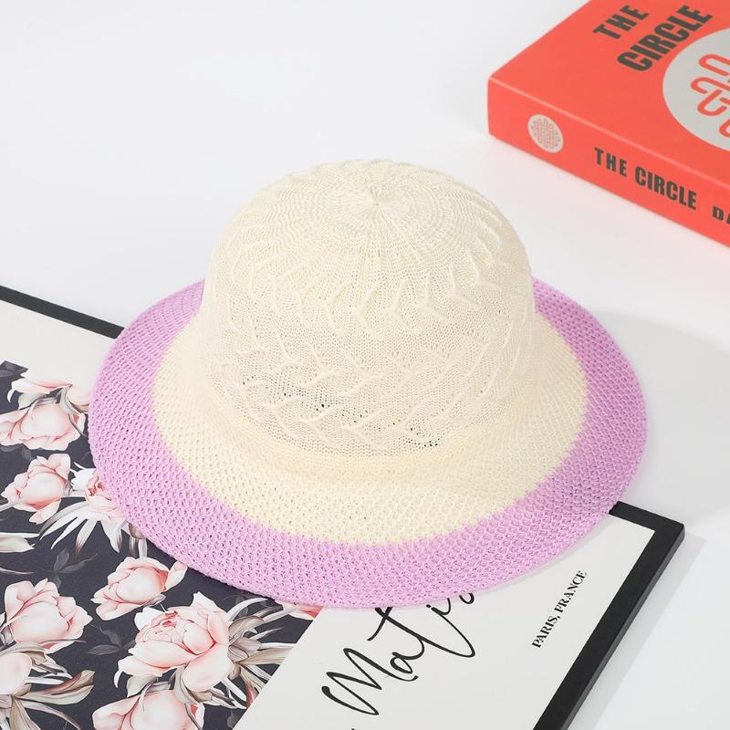 Цветной детский летний прохладный головной убор милая детская шляпа с большими полями летняя дорожная пляжная шляпа от солнца