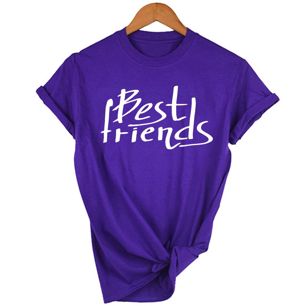 Best Friends T Shirt Women T Shirts Women Vintage Tshirts Women O Neck Short