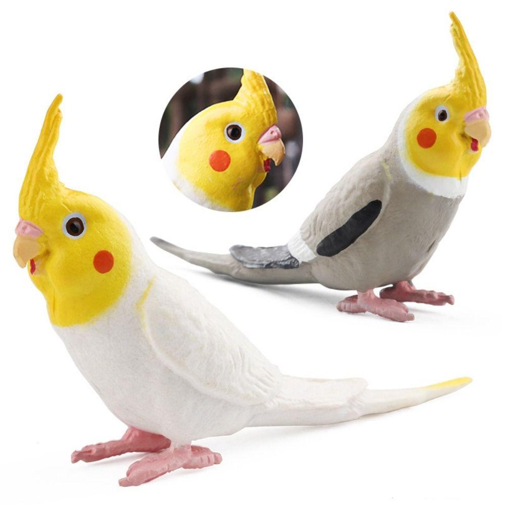 Plastic Bird Sculpture Educational Parrot Ornament Simulation Parrot Figurine Home Garden