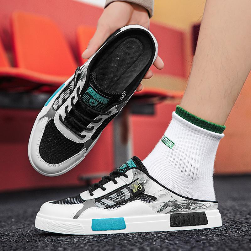 Big Size 47 Luxury Men Half Slippers Sandals Comfortable Casual Shoes Men Fashion Sneakers Anime Cosplay Men Slippers Slides Footwear