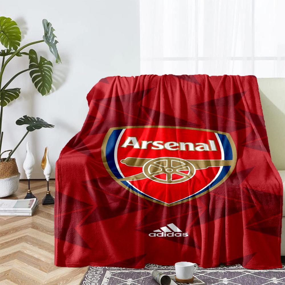 Arsenal Football Club Theme Printed Blanket - Perfect for Couch, Bed, Travel & Outdoor Use | Machine Washable, Cozy & Durable.