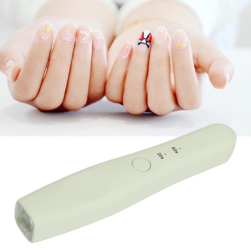 Portable Nail Curing Lamp 2 Timing USB Rechargble Handheld Nail Polish Drying Lamp for Home Use