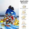 1pcSuper Mario Adventure Blanket - Soft and Comfortable for All Seasons, Perfect Gift IdeaB06037m