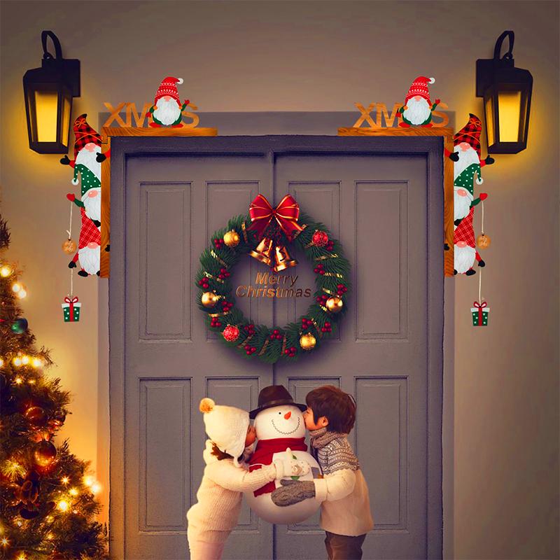 1 шт. Украшение дверной рамы, рождественское украшение, знак, декор, Санта, угол стола, стиль гнома
