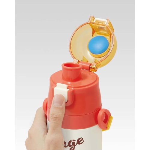 Skater Children's Stainless Steel Water Bottle 2-Way Direct Drinking 420ml Cup Drinking 350ml Curious George 23 Child-friendly Lightweight Type Boys S