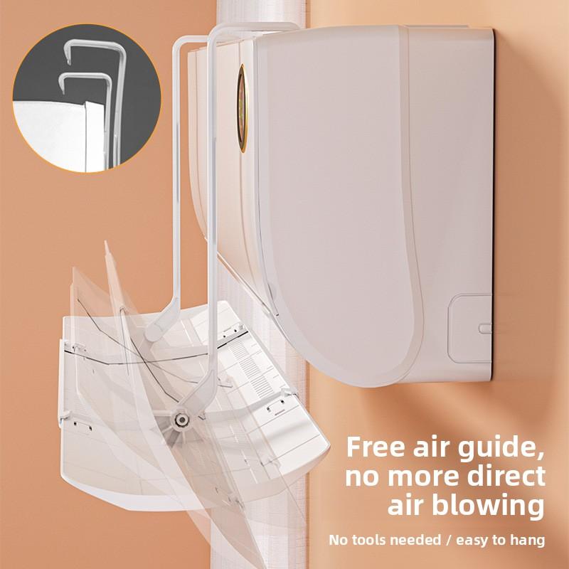 Universal Adjustable Air Conditioner Deflector Anti Direct Blowing Wind Shield Retractable Wall Mounted Confinement Guide Baffle