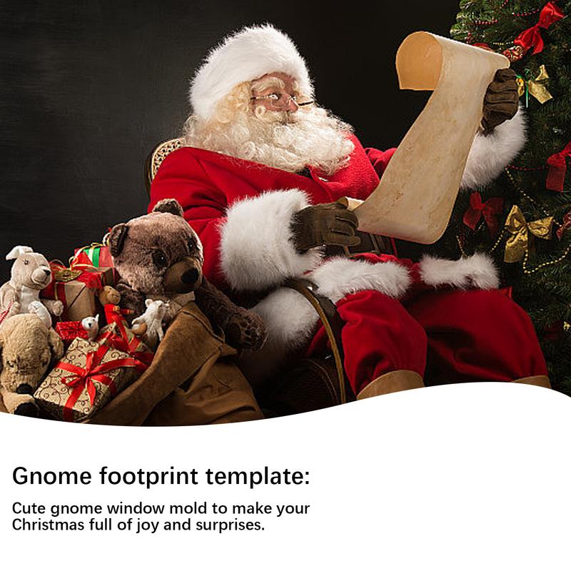 Christmas Foot Stencil Gnome Christmas Stencil Reusable Footprint Templates Small Holiday Stencils Snow Painting Paste Christmas