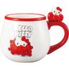 Sanrio Edgy Mug with 9 X 10 340 SAN4800 "Hello Kitty" Figure, Ribbon, White, Approx. Cm, Ml,