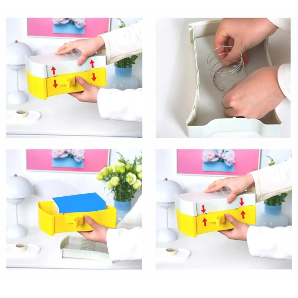 Detachable Facial Tissue Box Plastic Tissue Dispenser High-end Use Napkin Storage Box  Countertop