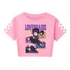 5601 Kids Girls Print Short Style Cute T-Shirt