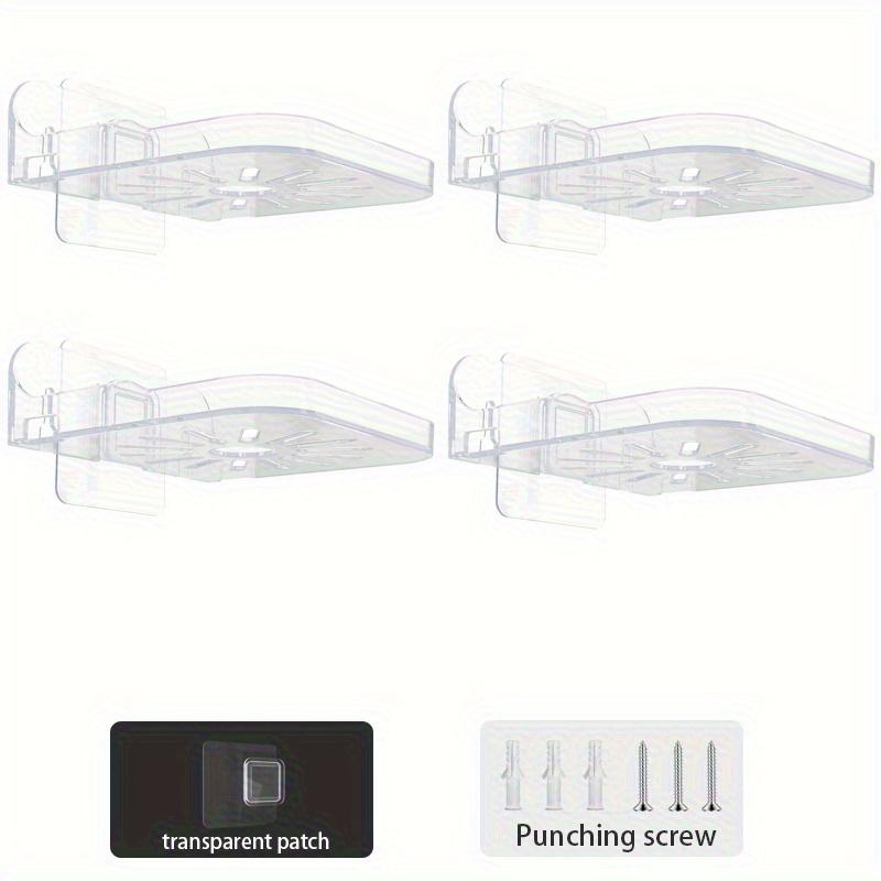 Webcam Mount Bracket Anti-Drop 2 Installation Methods Wall Desk Clip Holder for Webcam Monitor Storage Transparent White