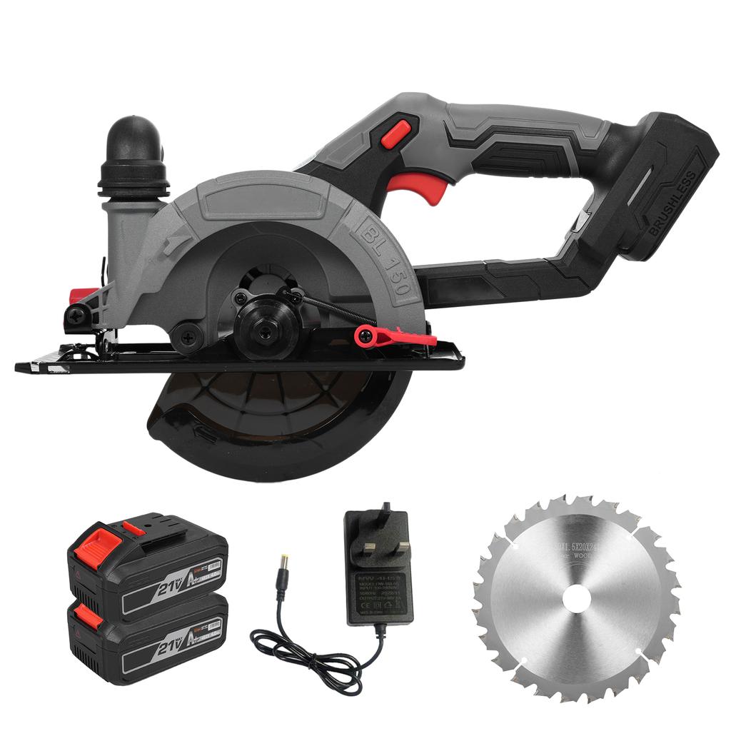 6-дюймовая электрическая циркулярная пила, 21 В, 6800 об/мин, бесщеточный двигатель, компактная циркулярная пила, плиткорез с пилой 24 зуб.