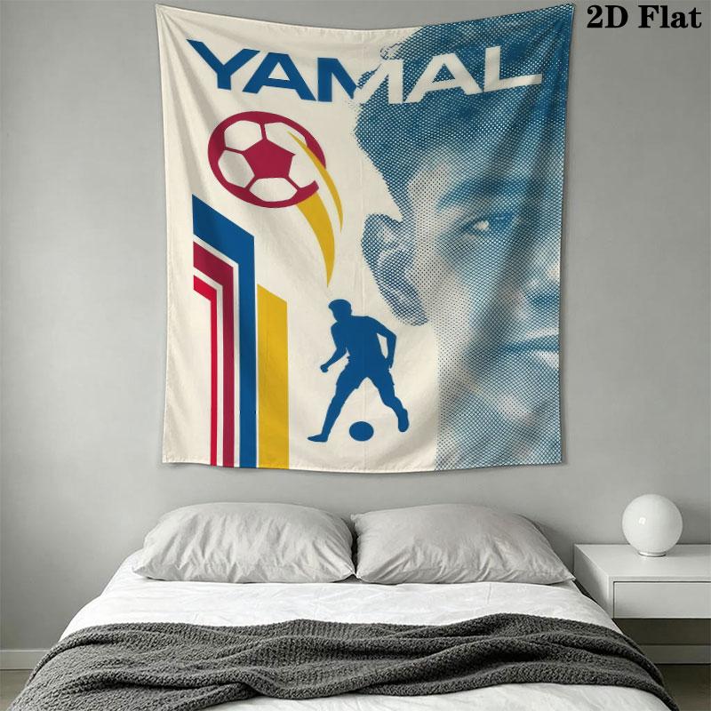 Lamine Yamal Legend Wall Hanging Printed Fabric Blanket Decorative Tapestries for Bedroom Living Room Home Decor