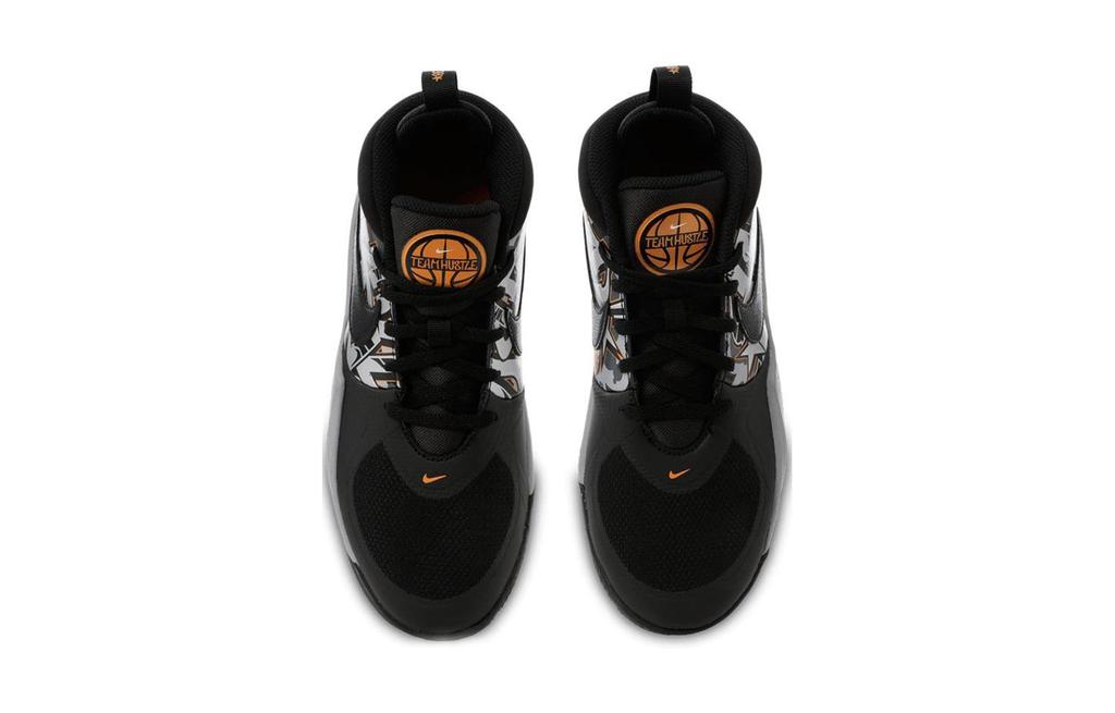 Nike Кроссовки для баскетбола Team Hustle D 9, противоскользящие, с амортизацией, износостойкие, высокие, для подростков, Черно-белые, CQ3705-001