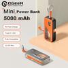 Портативный внешний аккумулятор 5000 мАч, капсульный внешний аккумулятор, быстрая зарядка, большая емкость, компактное и портативное зарядное устройство