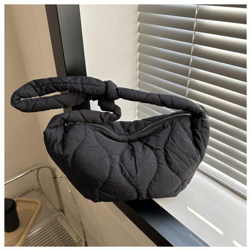 Модная пуховая сумка Весна Новая Оксфордская ткань Стеганая сумка-пельмень Однотонная сумка через плечо Сумка кроссбоди Женщины