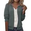 Женский модный повседневный кардиган-жакет однотонного цвета с длинными рукавами