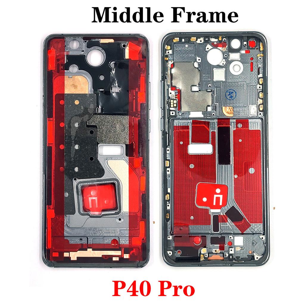 Оригинал Для Huawei P20 P30 P40 P50 P50E P60 P70 Pro Plus Ultra Art Средняя Рамка Корпуса Передняя Рамка LCD Защитная Крышка С Боковой Кнопкой