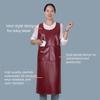 Oil-proof Work Smock PU Leather Cleaning Apron Durable Cooking Work Clothes  Lab Work