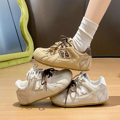 Сетчатые кроссовки Forrest Gump женские осенние новые ретро на плоской подошве универсальные спортивные тренировочные кроссовки дышащие повседневные кеды