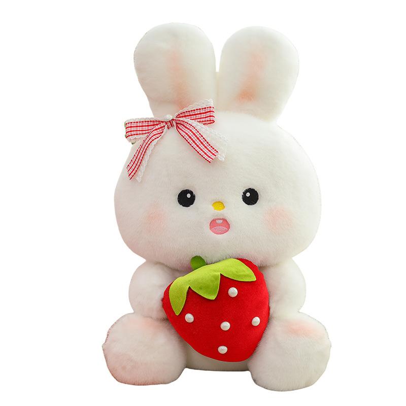 Cute Strawberry Rabbit Plush Toy Rabbit Doll Backpack Doll Girl Bag Birthday Gift